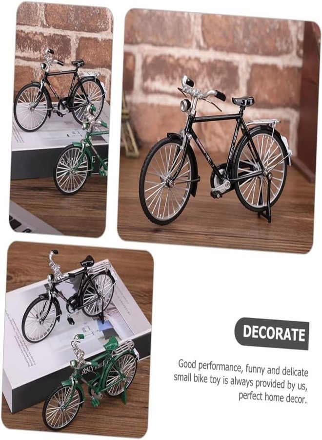 Coracy Bicycle Model Decoration Alloy Finger Bike Miniature for Home Kids Black with Pump | Contemporary Manufacture | Cars, Trucks & Vans | Diecast & Toy Vehicles - Image 2